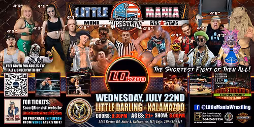 Kalamazoo, MI - Little Mania Mini Wrestling @ Little Darlings