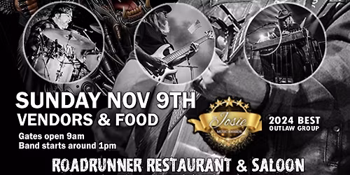 Last Train to Juarez @ Bikers and Bulls Roadrunner Saloon Nov 9th 1pm