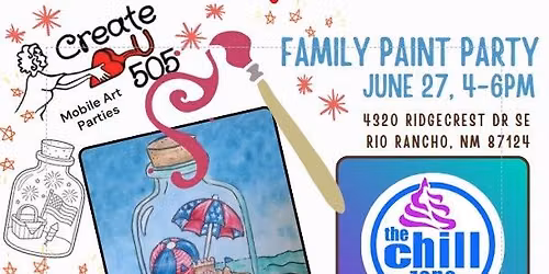 Family Paint Party at the Chill Zone Frozen Yogurt