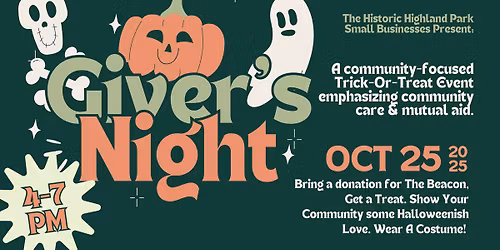 The Historic Highland Park Small Businesses Present: Giver's Night