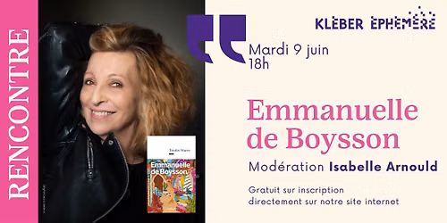 Rencontre avec Emmanuelle de Boysson