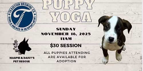Puppy Yoga @Tradition Brewing Co.
