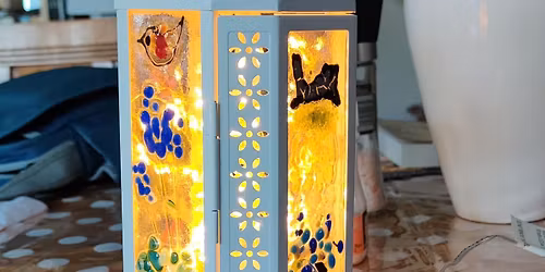 Evening Fused Glass Seasonal Lanterns at Codsall Hive - suitable for beginners & more