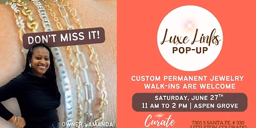 Custom Permanent Jewelry at Curate Mercantile