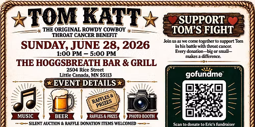 Tom Katt\u2019s Throat Cancer Benefit