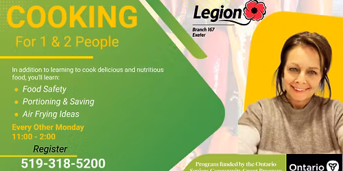 VISP Cooking for 1 & 2 People Classes