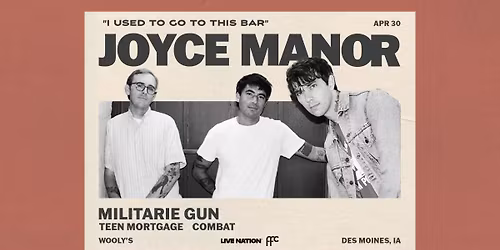 Joyce Manor with Militarie Gun, Teen Mortgage, Combat at Wooly's