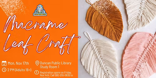 Adult Craft: Macrame Leaf