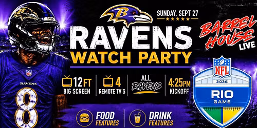 Ravens Watch Party - Rio Game against the Cowboys in Brazil!