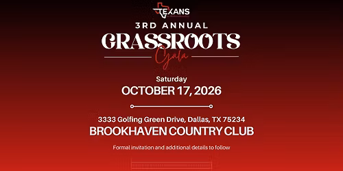 Texans for Medical Freedom 3rd Annual Grassroots Gala and Fundraiser