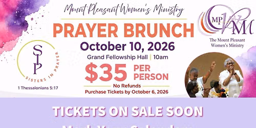 Mount Pleasant Women's Ministry Prayer Brunch