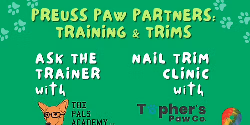 Ask the Trainer and Nail Trim Clinic at Preuss