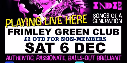 England's Dreaming Gig at Frimley Green Club