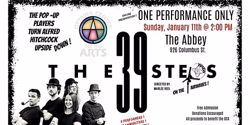 Pop-Up Players performing \u201cThe 39 Steps \u2013 On the Airwaves!\u201d at The Ottawa Center for the Arts