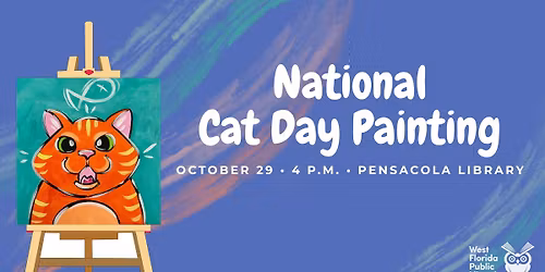 National Cat Day Painting at Pensacola Library