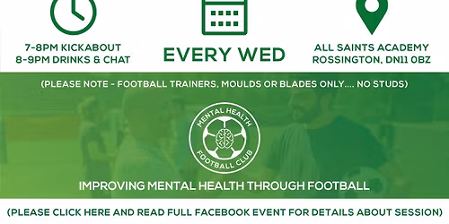 WED 7-8PM - Rossington, Doncaster - Mental Health Football Kickabout