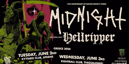 Midnight + Hellripper live in Thessaloniki