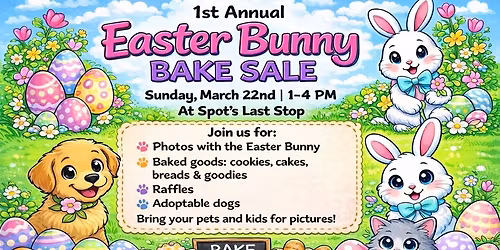 Easter Bunny Bake Sale Fundraiser