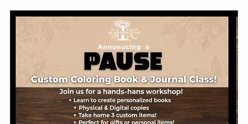 Custom Coloring Book and Journal Workshop