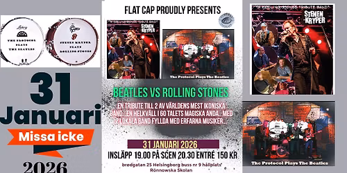 Stenen Kryper vs The Protocol en tributekv\u00e4ll till Rolling Stones vs Beatles