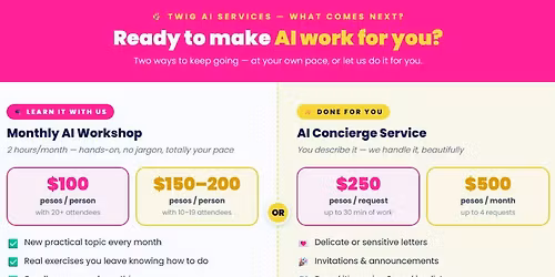 \ud83c\udf89 TWIG AI Workshops