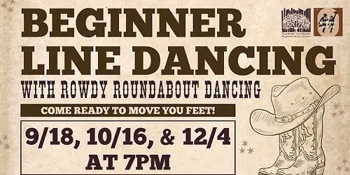 Beginner Line Dancing \u2013 with Rowdy Roundabout Dancing