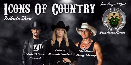 Tributes to Tim McGraw-Kenny Chesney-Miranda Lambert LIVE-Crazy Uncle Mike's - Boca Raton FL