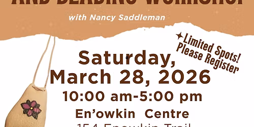 Tiny Moccasin and Glove and Beading workshop