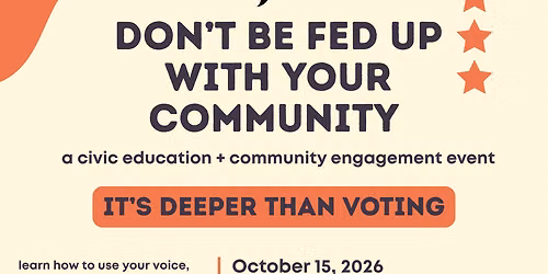 don\u2019t be fed up with your community