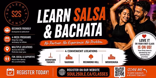 Intermediate Salsa and Bachata Classes Levels 3&4 | Toronto