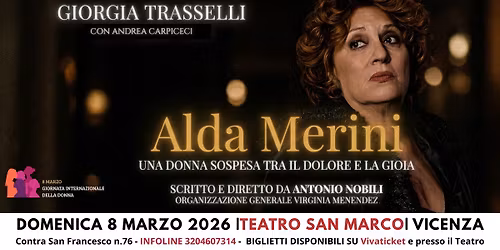 Alda Merini a Vicenza va in scena lo spettacolo "Una donna sospesa tra il dolore e la gioia"