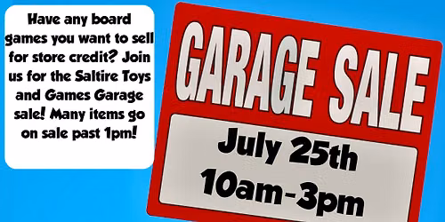 Saltire Summer Garage Sale