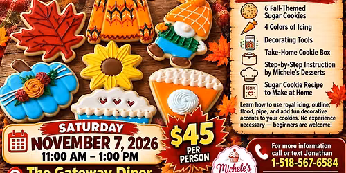 FALL COOKIE DECORATING WORKSHOP AT THE GATEWAY DINER
