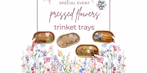 Pressed flowers trinket tray