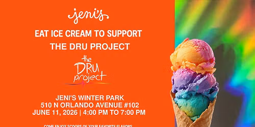 Jeni's Splendid Ice Cream Winter Park Fundraiser for The Dru Project!