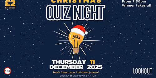 \ud83c\udf84\ud83d\udca1\ud83c\udf85 Christmas Quiz Night \ud83c\udf85\ud83d\udca1\ud83c\udf84