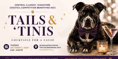 Tails & 'Tinis 2026: Cocktails for a Cause