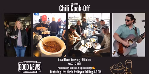 🔥 3rd Annual Good News Brewing Chili Cook-Off – Enter Your Chili or Come Taste & Vote!