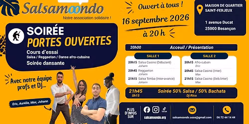 Portes ouvertes Salsamoondo + Soir\u00e9e Salsa\/Bachata