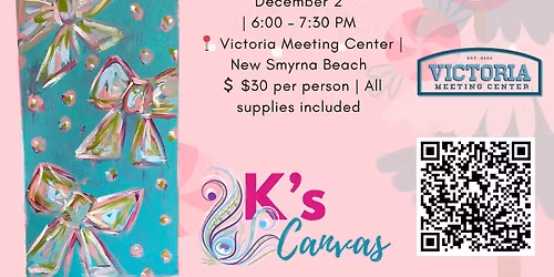 \ud83c\udf80 Wrapped with Joy  Holiday Bow Painting Workshop