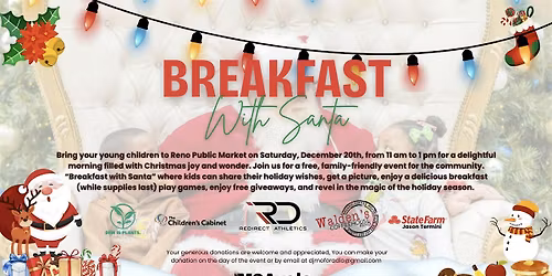 Breakfast with Santa at Reno Public Market