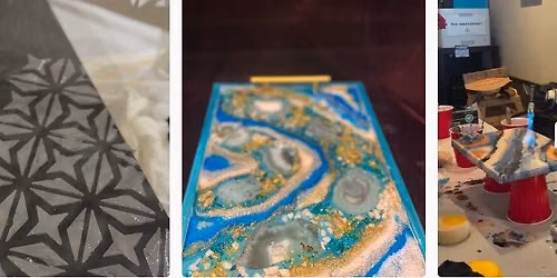 Agate Resin Geode Workshop: Tray\/Wall Art\/Clock 
