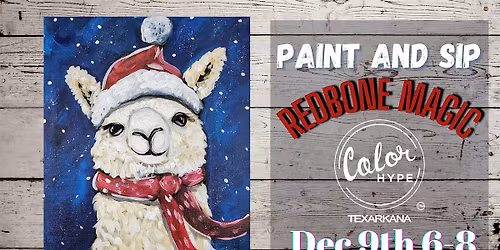 "Fa La Llama" Paint and Sip with ColorHype TXK at Redbone Magic