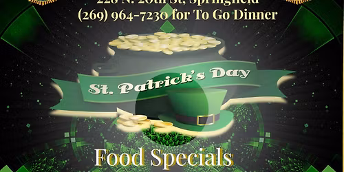 St. Patrick's Day Celebration & Food Specials