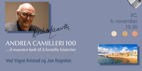 Andrea Camilleri 100 \u2013 \u2026il maestro f\u00f8dt til \u00e5 fortelle historier