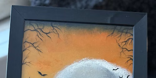 Halloween glass painting