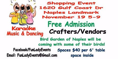 FUNapalooza Shopping Event with a little singing and dancing!  Food Truck will be available as well.