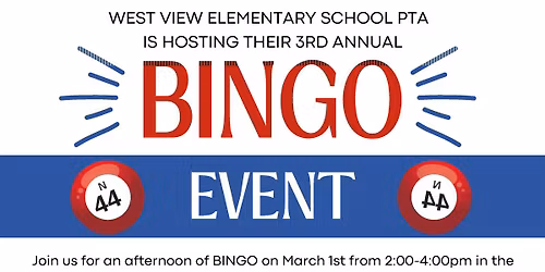 West View PTA Bingo