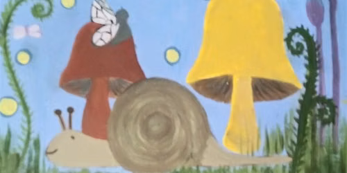 Enjoy our Mushroom Garden at this fun paint and sip painting event