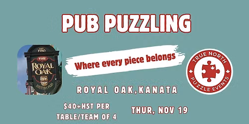 Pub Puzzling, Kanata -  Nov 19, 2026